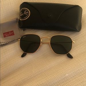 Authentic Ray ban flat hexagon sunnies 3548